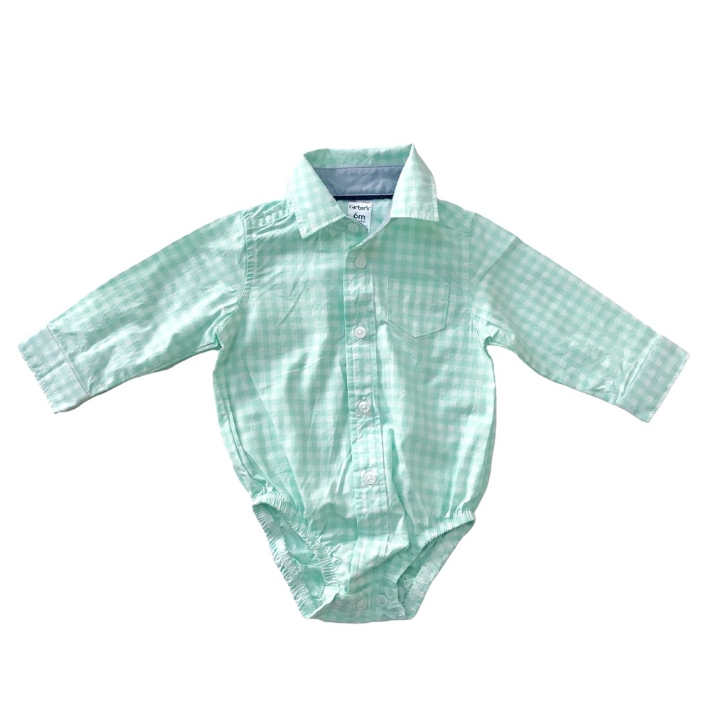 Carter's Collar Button-Down L/S Snap Shirt  Sz 6M